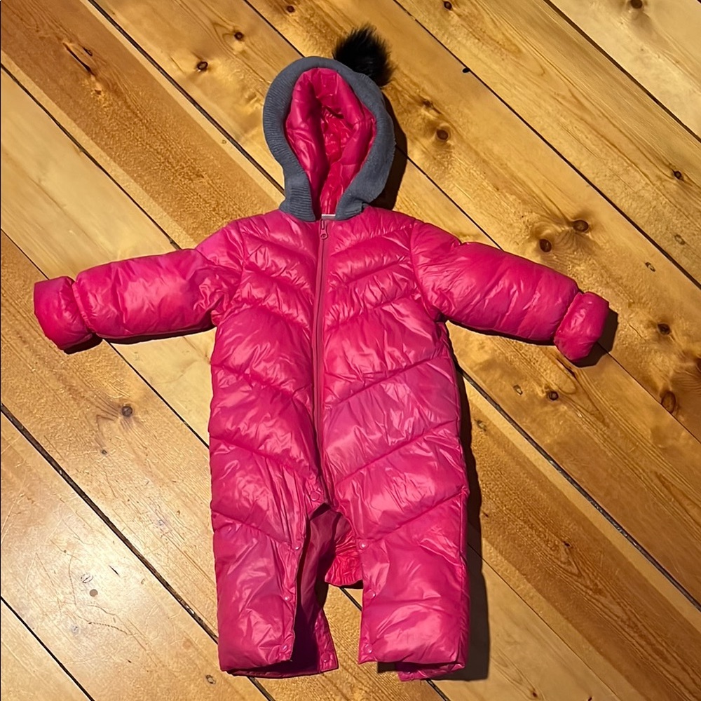 Pink Hooded Baby Snowsuit